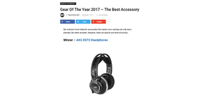 AKG K872 flagship headphones receive MusicTech 'Best Accessory' of the year award