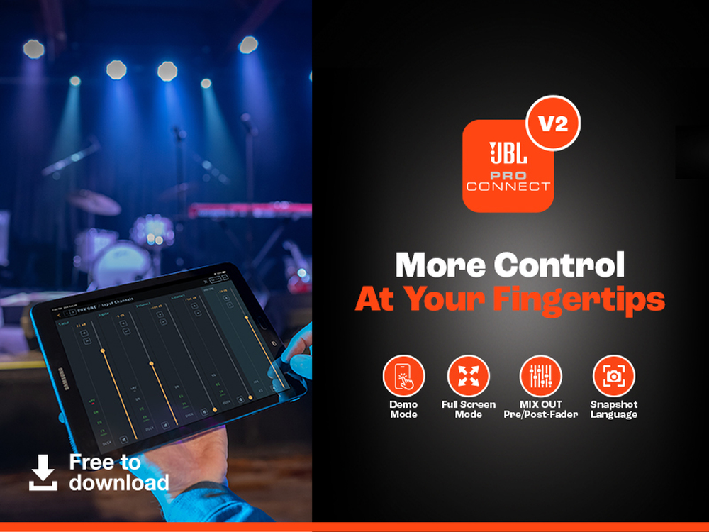 JBL Professional Introduces JBL Pro Connect App V2 for JBL Portable PA Speakers and Systems