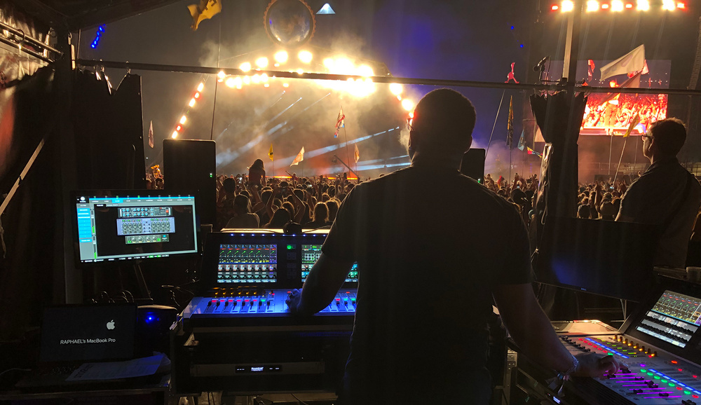 Historic Stormzy Glastonbury headline set mixed by Raphael Williams with Soundcraft Vi2000 consoles