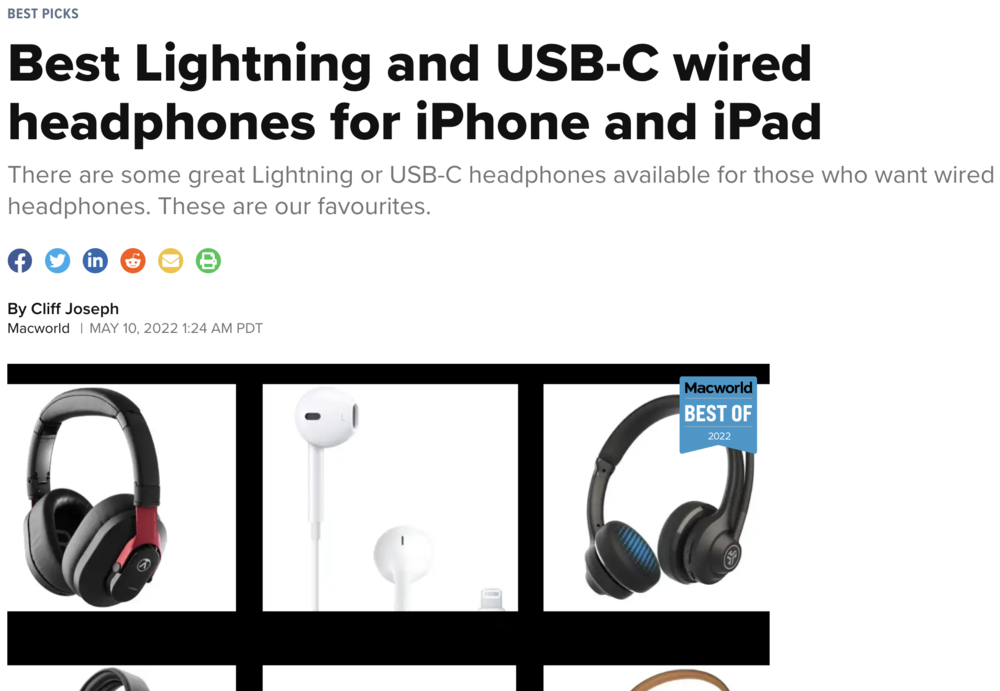 Austrian Audio Hi-X25BT Headphones feature in Macworld's Best Lightning and USB-C Headphones list