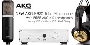 Free AKG K121 headphones with AKG P820 Tube Microphone offer ends next week