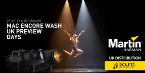 Sound Technology Ltd to hold Martin MAC Encore Wash preview days in January