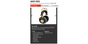 AKG K92 headphones in five-star What Hi-Fi? review