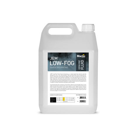 JEM Low-Fog Fluid, Quick Dissipating