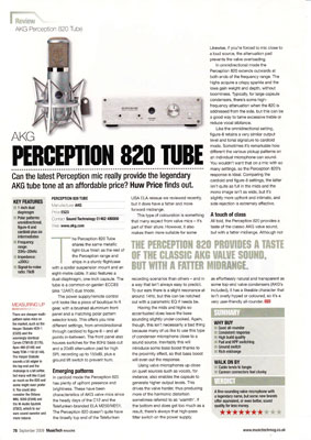 music, tech, magazine, akg, perception, 820, tube