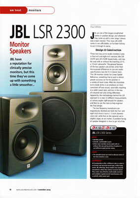 jbl, lsr, monitor, speaker, 2300, 2325, 2328, 2310